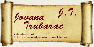 Jovana Trubarac vizit kartica